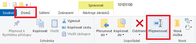 Premenovanie súborov v systéme Windows