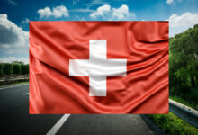 Diaľničná známka vo Švajčiarsku