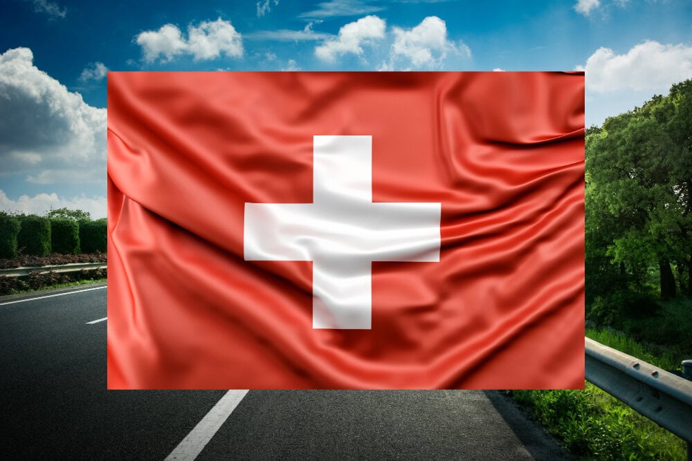 Diaľničná známka vo Švajčiarsku